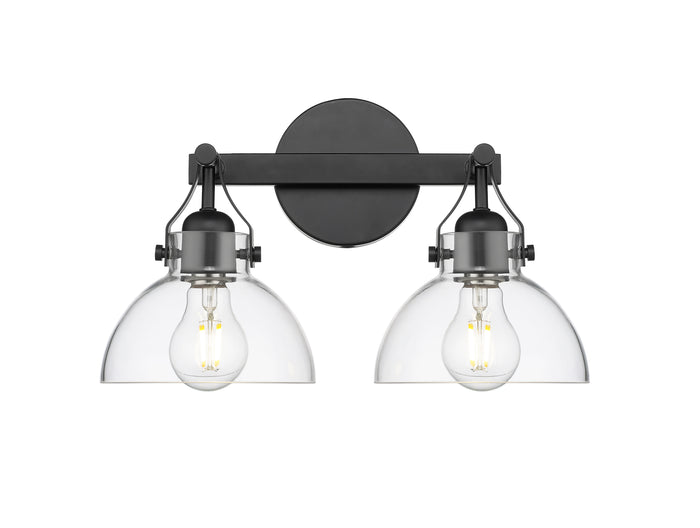 14.5''  Matte Black 2 Light Bath Vanity