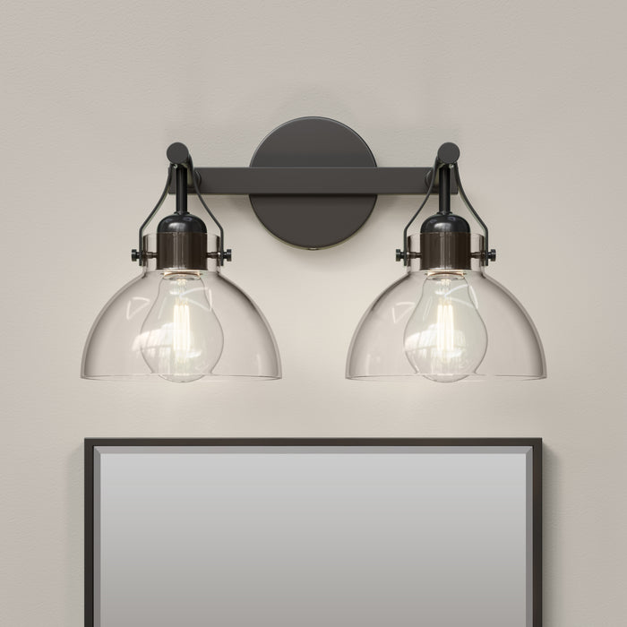 14.5''  Matte Black 2 Light Bath Vanity