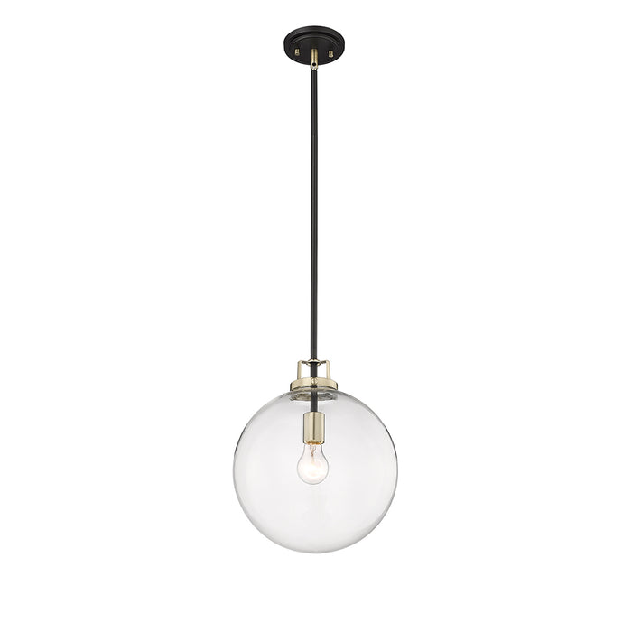 14.5'' Mellrosa Matte Black/Modern Gold 1 Light Pendant
