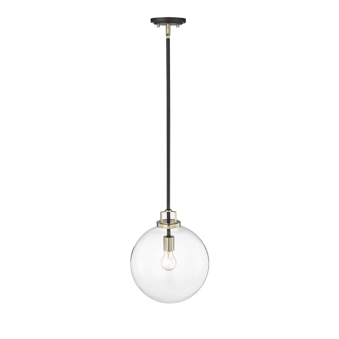 14.5'' Mellrosa Matte Black/Modern Gold 1 Light Pendant