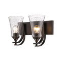 14.5'' Natalie Rubbed Bronze 2 Light Bath Vanity