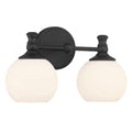14.75'' Orlisse Matte Black 2 Light Bath Vanity