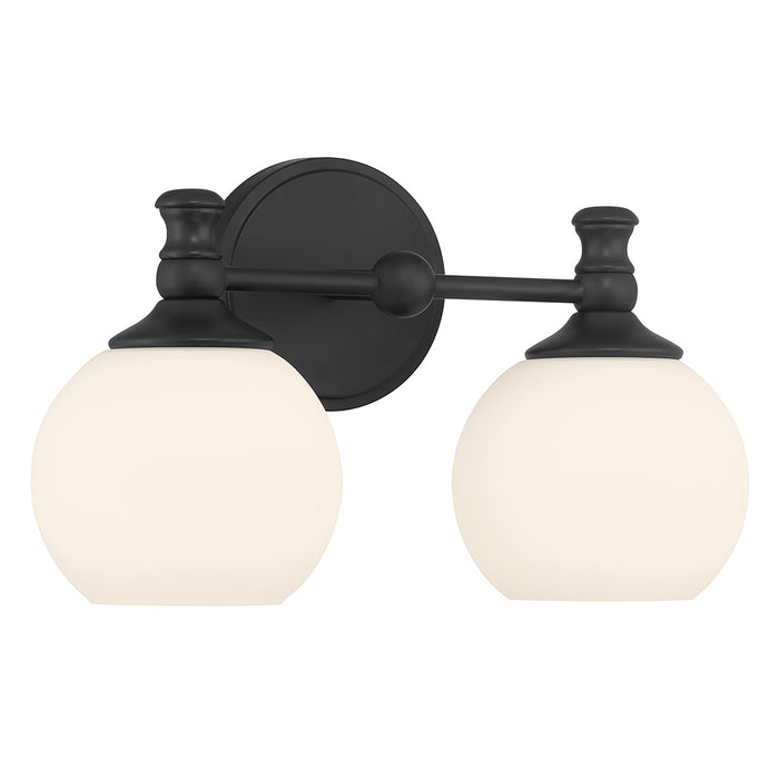 14.75'' Orlisse Matte Black 2 Light Bath Vanity