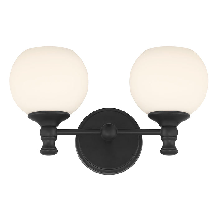 14.75'' Orlisse Matte Black 2 Light Bath Vanity