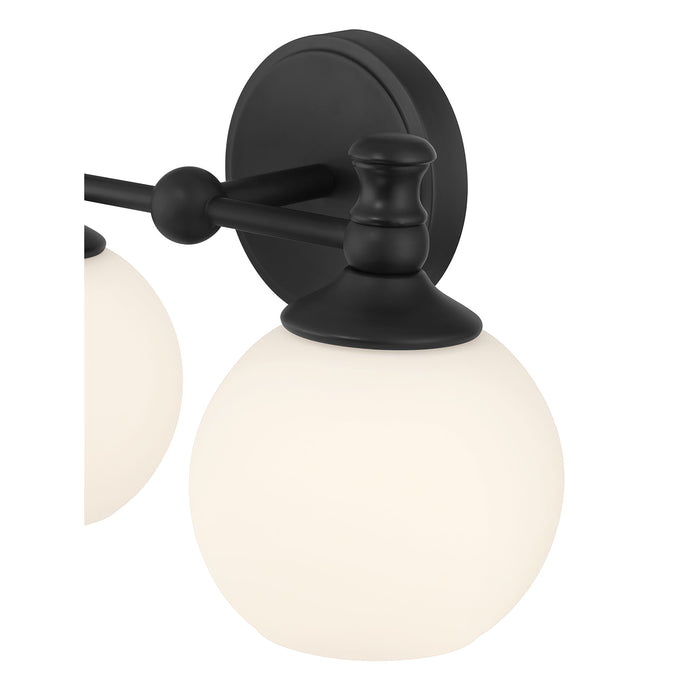14.75'' Orlisse Matte Black 2 Light Bath Vanity