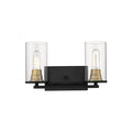 14.75'' Pasadena Matte Black/Heirloom Bronze 2 Light Bath Vanity