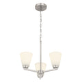 14.75'' Strayhan Brushed Nickel 3 Light Chandelier