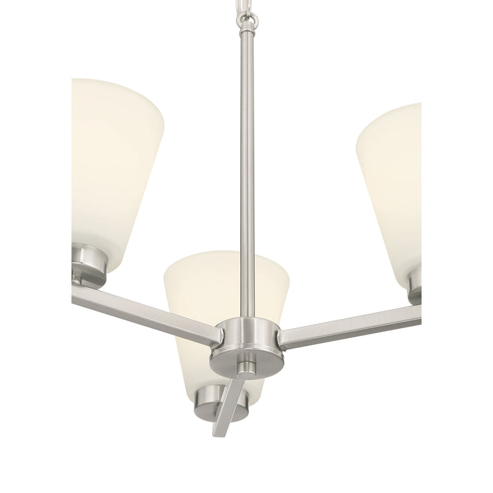14.75'' Strayhan Brushed Nickel 3 Light Chandelier