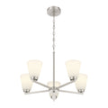 14.75'' Strayhan Brushed Nickel 5 Light Chandelier