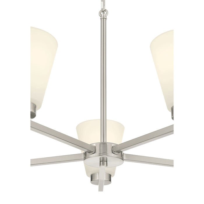 14.75'' Strayhan Brushed Nickel 5 Light Chandelier
