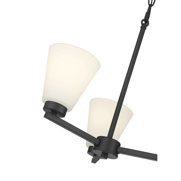 14.75'' Strayhan Matte Black 3 Light Chandelier