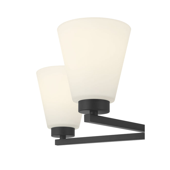 14.75'' Strayhan Matte Black 5 Light Chandelier