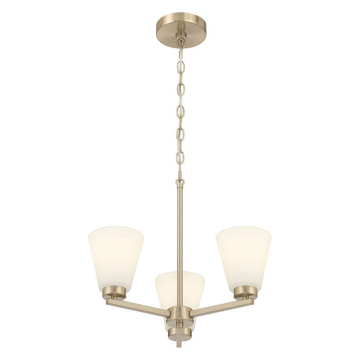 14.75'' Strayhan Modern Gold 3 Light Chandelier