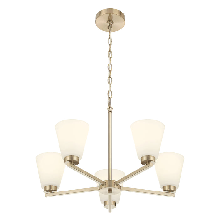 14.75'' Strayhan Modern Gold 5 Light Chandelier