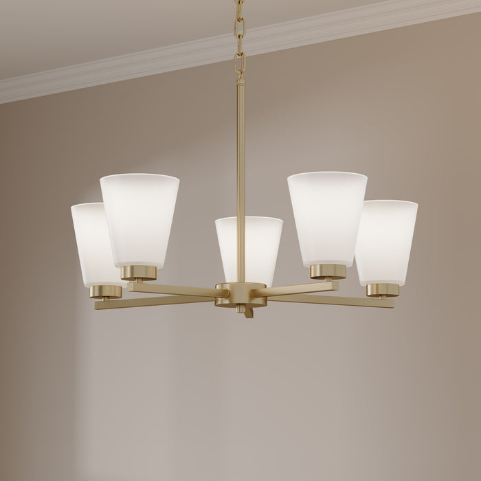 14.75'' Strayhan Modern Gold 5 Light Chandelier