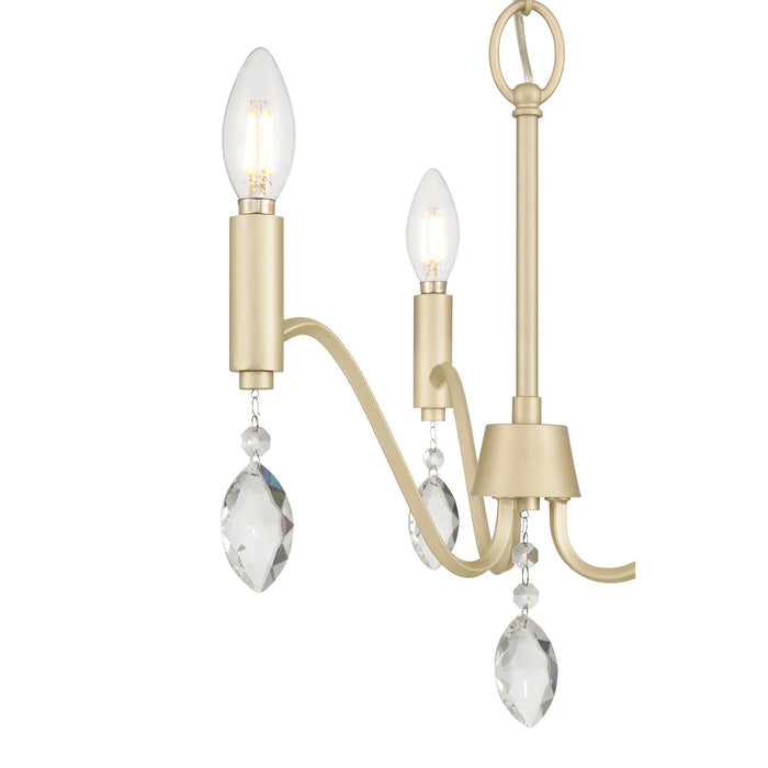 15'' Aureline Aged Silver 3 Light Chandelier