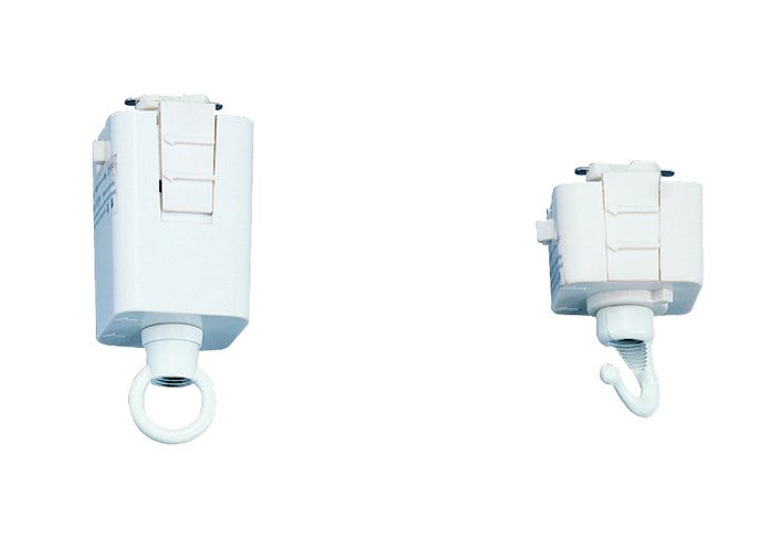 1.5-inch White Track Light Suspension Hook