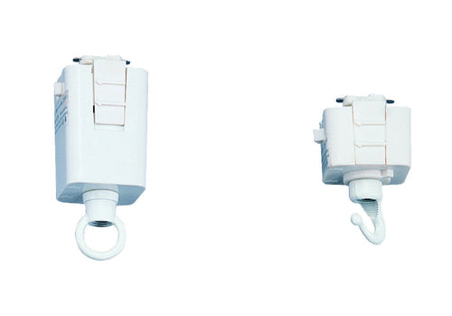 1.5-inch White Track Light Suspension Hook