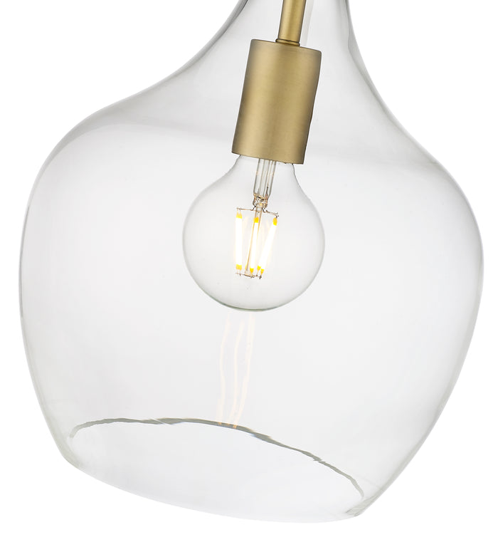 15'' Lamara Vintage Brass 1 Light Pendant