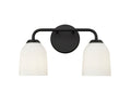 15'' Norah Matte Black 2 Light Bath Vanity