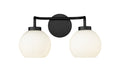 15'' Oprah Matte Black 2 Light Bath Vanity