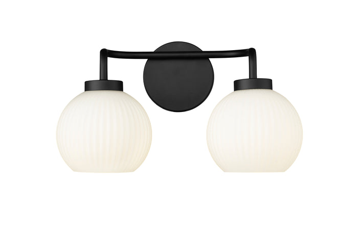 15'' Oprah Matte Black 2 Light Bath Vanity