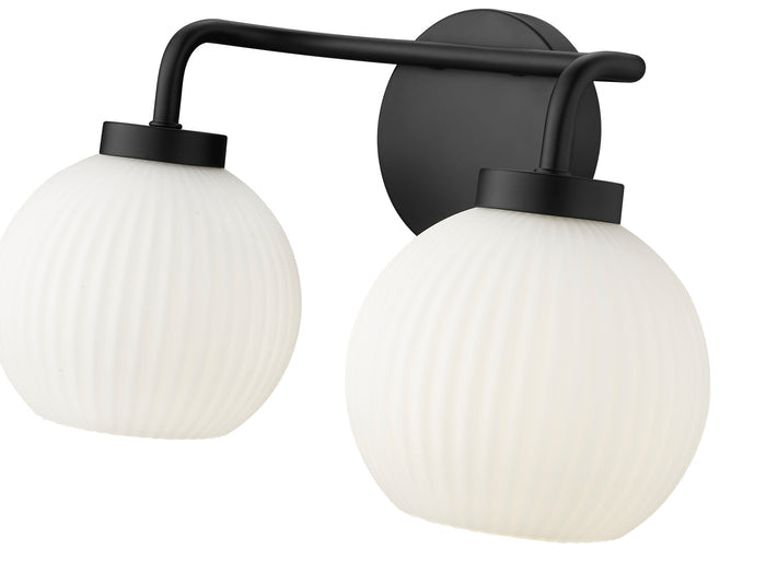15'' Oprah Matte Black 2 Light Bath Vanity