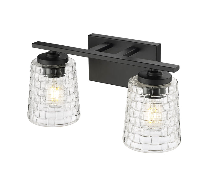 15'' Saben Matte Black 2 Light Bath Vanity