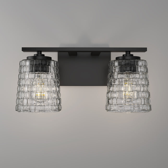 15'' Saben Matte Black 2 Light Bath Vanity