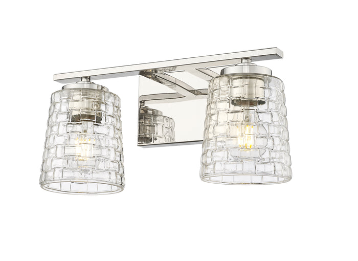 15'' Saben Polished Nickel 2 Light Bath Vanity