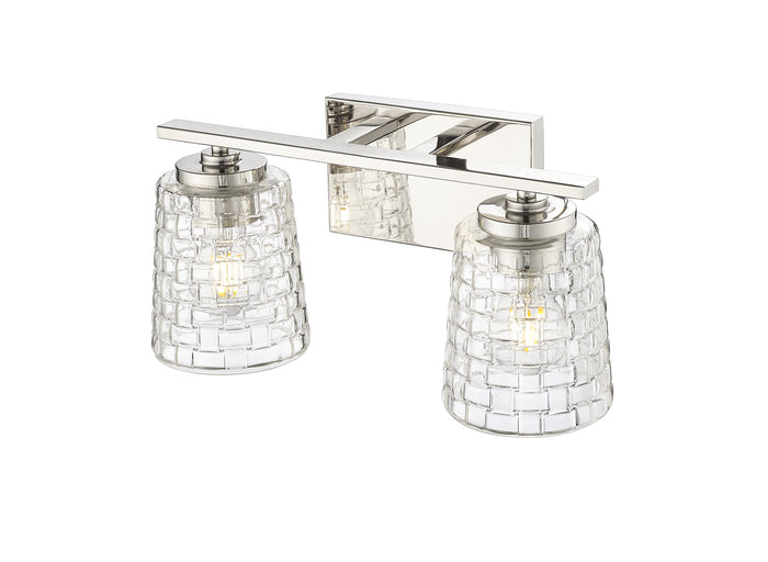 15'' Saben Polished Nickel 2 Light Bath Vanity