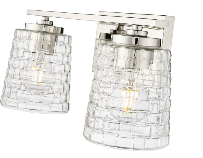15'' Saben Polished Nickel 2 Light Bath Vanity