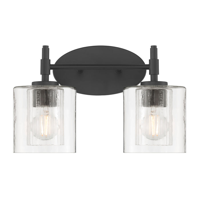 15'' Solventa Matte Black 2 Light Bath Vanity