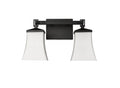 15'' Sonorra Matte Black 2 Light Bath Vanity