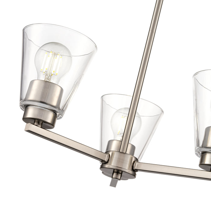 15'' Strayhan Brushed Nickel 3 Light Chandelier