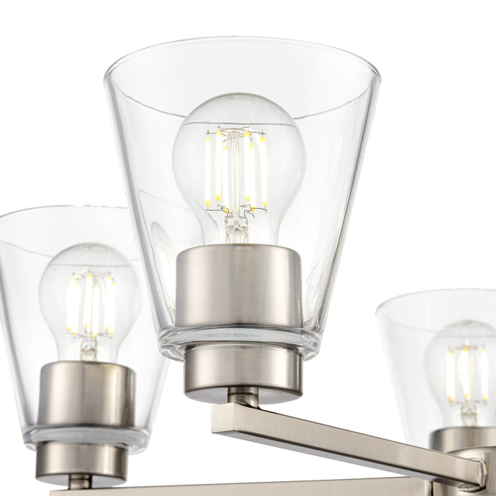 15'' Strayhan Brushed Nickel 5 Light Chandelier