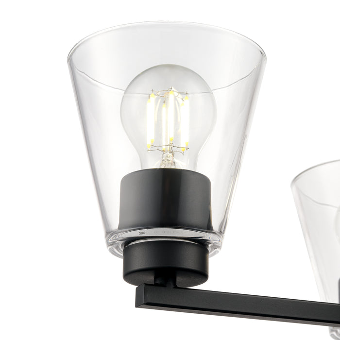 15'' Strayhan Matte Black 3 Light Chandelier