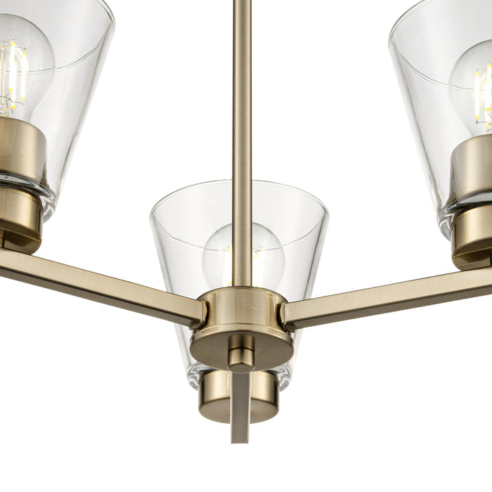 15'' Strayhan Modern Gold 3 Light Chandelier