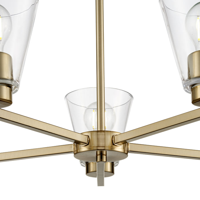 15'' Strayhan Modern Gold 5 Light Chandelier