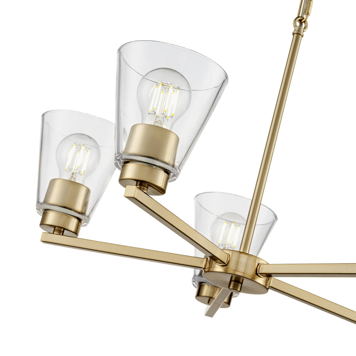 15'' Strayhan Modern Gold 5 Light Chandelier