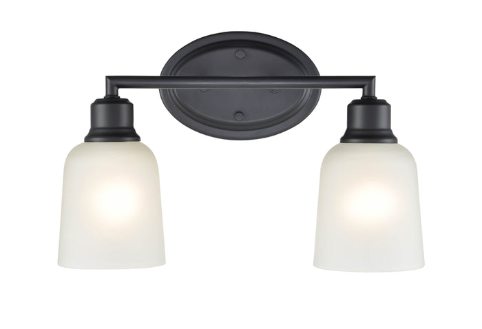 15.25'' Amberle Matte Black 2 Light Bath Vanity