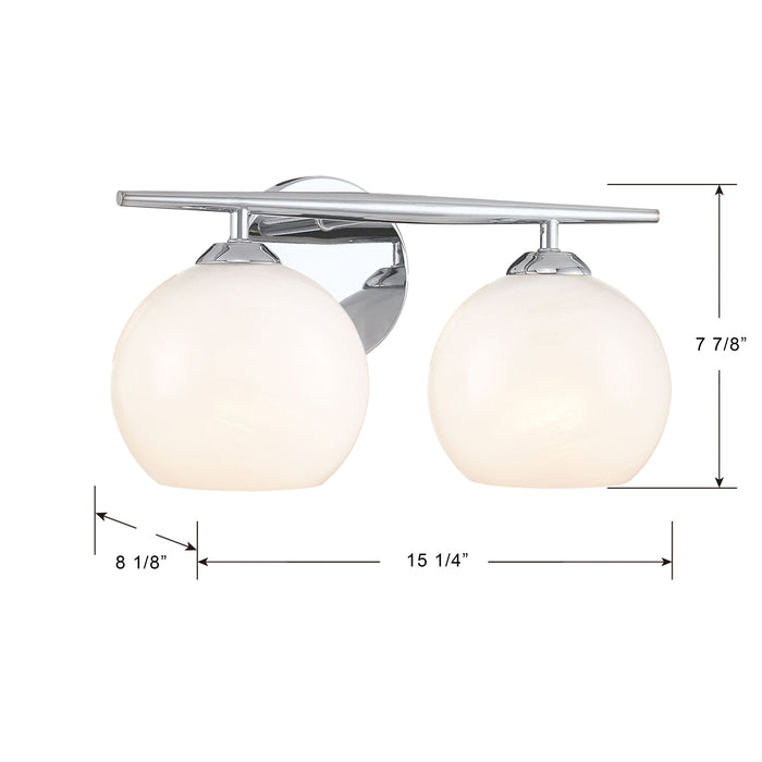 15.25'' Kimorra Chrome 2 Light Bath Vanity