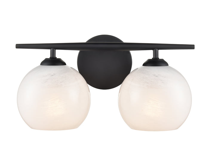 15.25'' Kimorra Matte Black 2 Light Bath Vanity