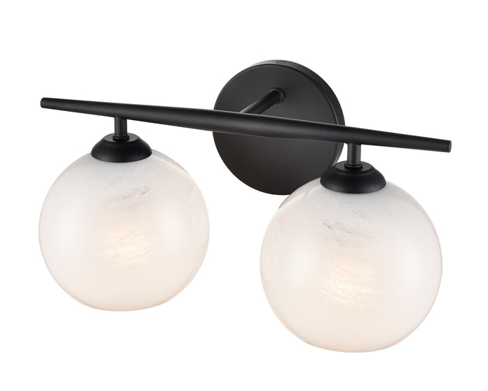 15.25'' Kimorra Matte Black 2 Light Bath Vanity