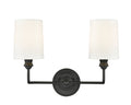15.25'' Leena Matte Black 2 Light Bath Vanity