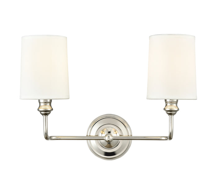 15.25'' Leena Polished Nickel 2 Light Bath Vanity