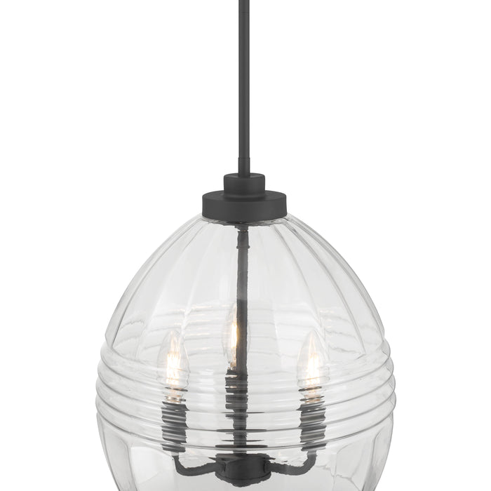 15.25'' Miravelle Matte Black 3 Light Pendant
