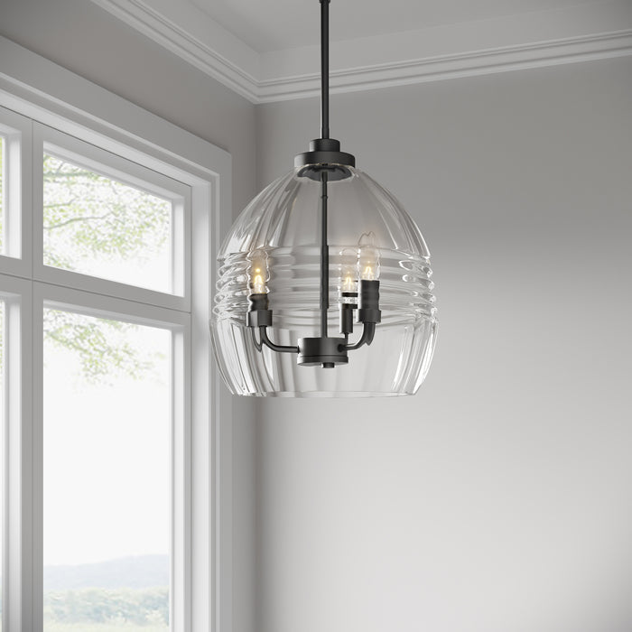 15.25'' Miravelle Matte Black 3 Light Pendant