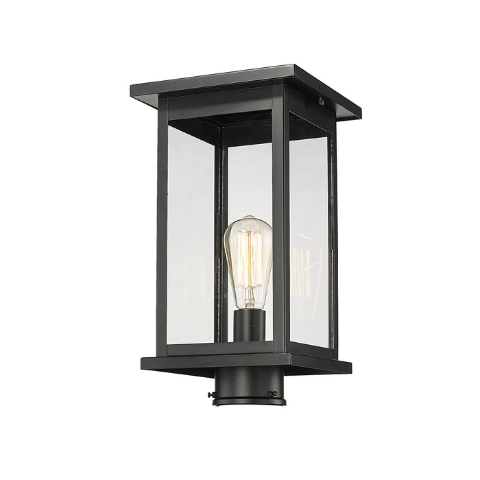 15.5'' Bowton Powder Coated Black 1 Light Post Lantern