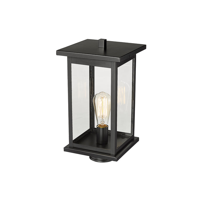 15.5'' Bowton Powder Coated Black 1 Light Post Lantern
